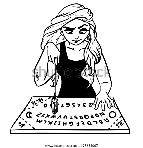 Ouija Board Pendulum Witch Divination Stock Vector Royalty Free