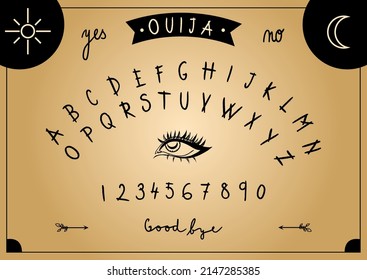 ouija board vector print ready original design