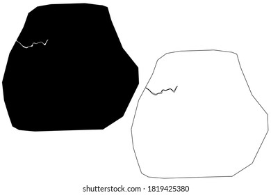 Oujda City (Kingdom of Morocco, Oriental Region) map vector illustration, scribble sketch City of Oujda map