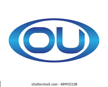 OU-letter abbreviations blue oval logo