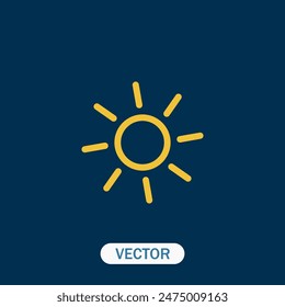 Icono de sol de Ilustración vectorial