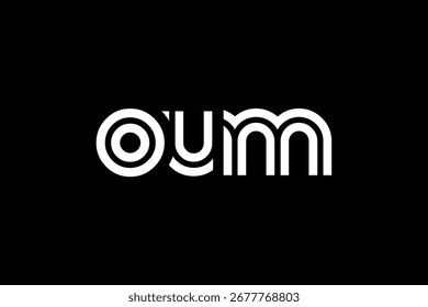 OUM Creative Unique Modern Letter Logo Design. Elegantes Monogramm-Logo-Design mit dekorativen Elementen und Typografie
