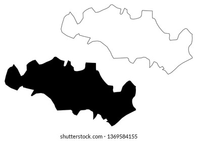 Oum El Bouaghi Province (Provinces of Algeria, Peoples Democratic Republic of Algeria) map vector illustration, scribble sketch Oum el-Bouaghi map