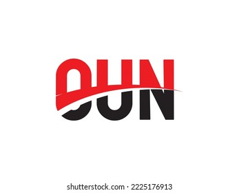 Ilustración del vector de diseño del logotipo inicial de la carta OUN