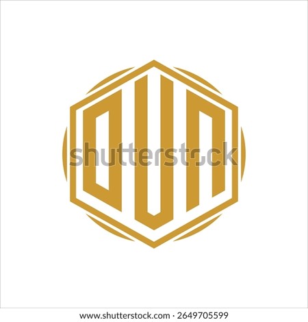 OUN three letter logo design template