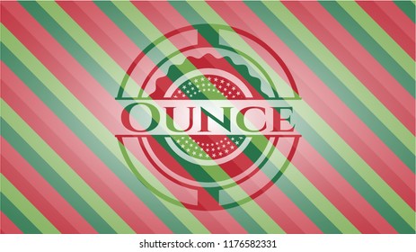 Ounce christmas badge background.