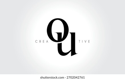 Ouou Elegant Serif Monogram Logo – Luxury Lowercase Typographic Lettermark for Modern Branding