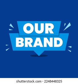 Our brand company product success banner template icon design vector