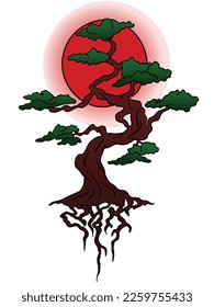 Our breathtaking life tree with sunset illustration captures the beauty and power of nature. This symbolic artwork represents renewal, growth, and transformation