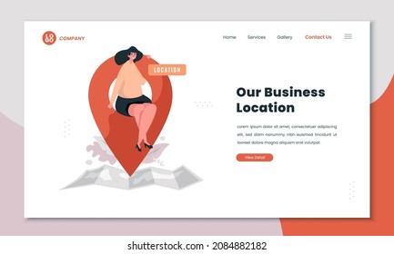 Our business location for maps page on website or landing page design