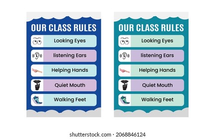 Our Class Rules Poster Design