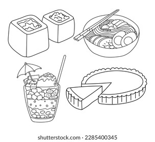 Our collection of cute and whimsical black and white food illustrations will make your heart melt. Perfect for creating charming designs for menus, recipe books, and food blogs.