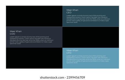 Nuestro equipo creativo. Avistajes de personas planas con carteles y sus profesiones