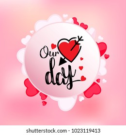 Our day with pink background 