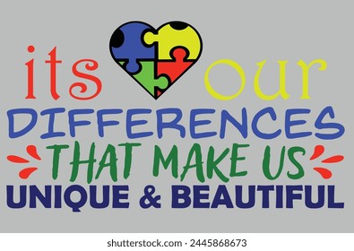 its our differences that make us unique and beautiful typography