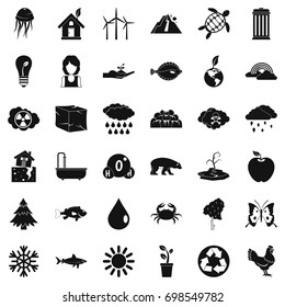 Our earth icons set. Simple style of 36 our earth vector icons for web isolated on white background