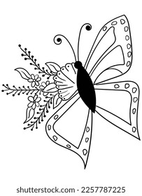 Our elegant black and white butterfly and flower illustrations feature delicate details that create timeless and sophisticated artwork. Perfect for home decor, stationery, and invitations.