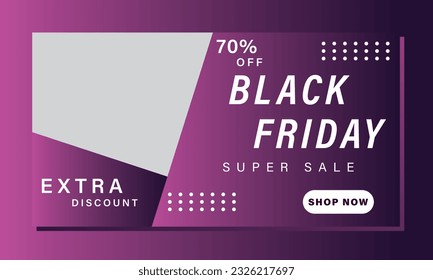 Our eye-catching Black Friday Sale banner features bold typography and vibrant colors, creating a sense of urgency and excitement that entices customers to take advantage of incredible discounts.