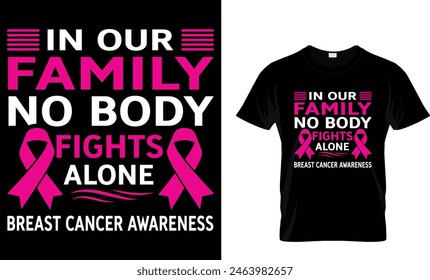in our family nobody fights alone breast cancer awareness
