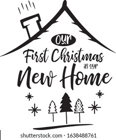 Our First Christmas In Our New Home
Christmas Greeting In A Banner