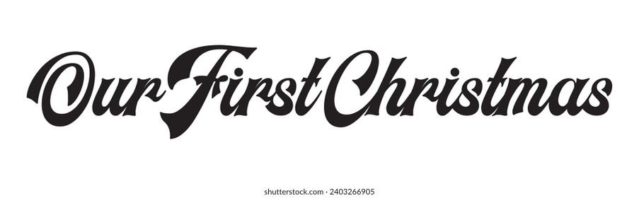 our first Christmas text on white background.