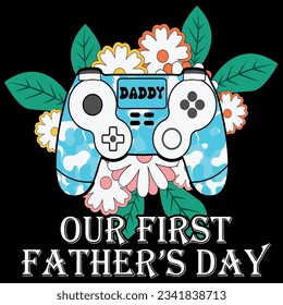 Our first father’s day game controller t-shirt design