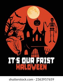 it's our first halloween, halloween t shirt