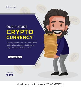 Our future crypto currency banner design template.