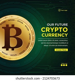 Our future crypto currency banner design template.
