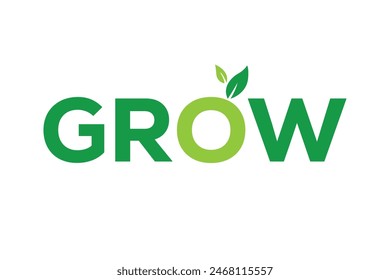 Our green 'Grow' logo is about  symbolizes growth, sustainability, and prosperity. The vibrant color and dynamic design reflect a commitment to eco-friendly practices and continuous development