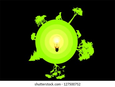 Our  green  planet vector illustration