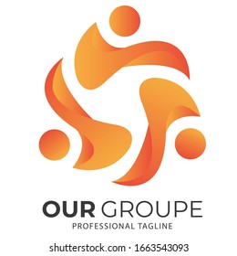 Plantilla de logotipo de nuestro grupo.Es una plantilla de logotipo limpia y profesional adecuada para cualquier empresa o identidad personal.