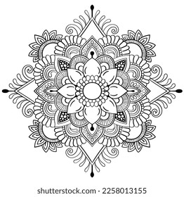 Our intricate black and white mandala pattern features stunning details that create a timeless and mesmerizing design. Perfect for home decor, textiles, and stationery.
