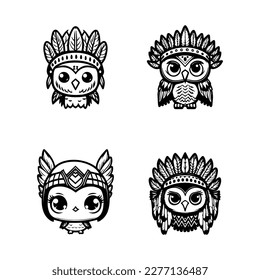 Our kawaii owl wearing Indian chief accessories collection is here. Hand drawn with love, these illustrations are sure to add a touch of whimsy to your project