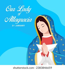 Our Lady of Altagracia. The Day of Dominican Republic illustration vector background. Vector eps 10