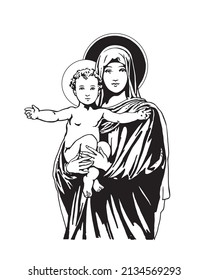 1,142 Madonna Child Illustration Images, Stock Photos & Vectors ...