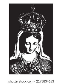 Our Lady Cape vector Virgin Mary catholic religious Illustration