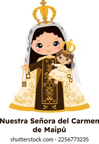 Unsere Lady von Carmen de Maipu, Chile, Marian-Hetze, Jungfrau Maria, Jungfrau von Carmen, Jungfrau und Kind Jesus, Religion, heilige Bilder für Kinder