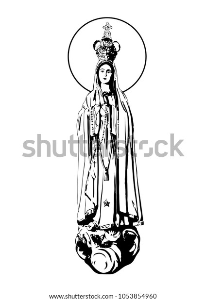 Our Lady Fatima Catholic Vector Virgin Stock Vector (Royalty Free