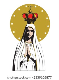 Our Lady of Fatima Catholic Virgin Mary vector