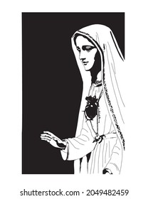 Our Lady Fatima Illustration