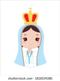 Our Lady Fatima Illustration Virgin Mary Stock Vector (Royalty Free ...