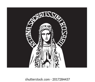 Our Lady of Fatima Illustration Virgin Mary Catholic religion vector