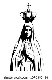 virgin mary poster images stock photos vectors shutterstock https www shutterstock com image vector our lady fatima vector catholic virgin 1070395436