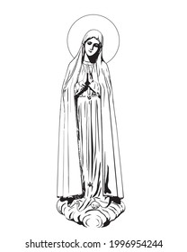 Our Lady of Fatima vector Virgin Mary Illustration catholic religious 