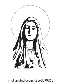 Our Lady Fatima Vector Virgin Mary Stock Vector (Royalty Free ...