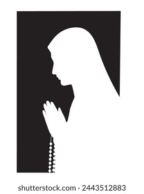 Our Lady of Fatima Vector Virgin Mary  Catholic religious Illustration 