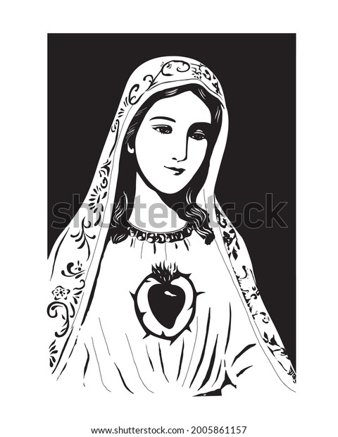 Our Lady Fatima Vector Virgin Mary Stock Vector (Royalty Free ...