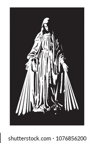 Our Lady Of Grace Virgin Mary Vector 