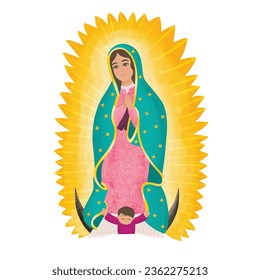 Our Lady of Guadalupe, catholic invocation of our lady of Guadalupe, empress of America